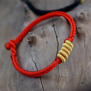 Buddha Gift Handmade Simple Design Chinese Knotting Luck Strength Braid String Bracelet