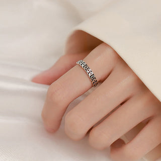 Buddha Gift Vintage Copper Coin Design Luck Adjustable Ring