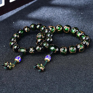 Buddha Gift Tibetan Dragon Vein Agate Healing Bracelet