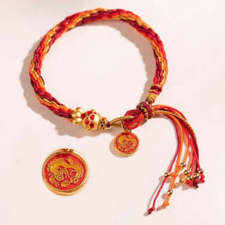 Buddha Gift Chinese Zodiac Handmade Koi Fish String Protection Reincarnation Knot Braid Bracelet
