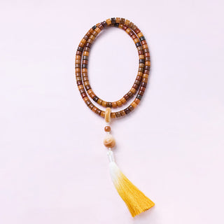 Buddha Gift 108 Mala Beads Bodhi Seed Buddha Hand Lotus Engraved Harmony Bracelet