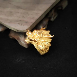 Buddha Gift Golden Dragon Luck Protection Ring