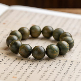 Buddha Gift Tibetan Green Sandalwood Soothing Cure Bracelet