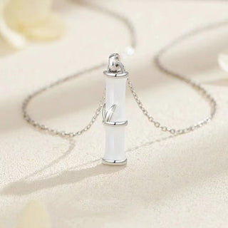 Buddha Gift Bamboo Design Copper Luck Couple Necklace Pendant