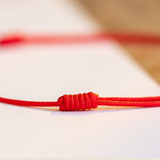 Buddha Gift Four Leaf Clover Cinnabar Blessing Calm String Bracelet Anklet
