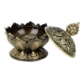 Buddha Gift Tibetan Lotus Shaped Purify Incense Burner