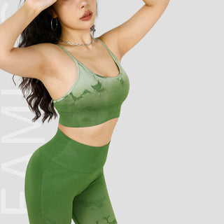 Buddha Gift 2Pcs Simple Tie Dye Print Crop Tank Top High Waist Pants Sports Gym Outfits Women's Yoga Sets