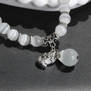 Buddha Gift Cat Eye PiXiu Support Triple Wrap Bracelet