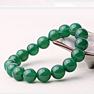 Buddha Gift Natural Green Agate Support Bracelet