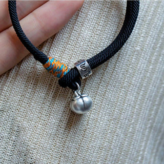 Buddha Gift 925 Sterling Silver Tibetan Handmade Om Mani Padme Hum Persimmon Charm Luck Protection Braided Bracelet