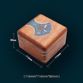Buddha Gift Antique Flower Leaf Handmade Rosewood Jewelry Storage Box Wooden Gift Organizer Box