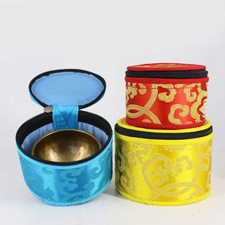 Buddha Gift Tibetan Singing Bowl Storage Bag with Zipper Closure Decoration