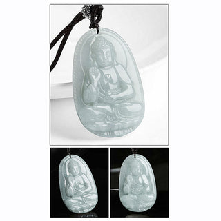 Buddha Gift Chinese Zodiac Natal Buddha Jade Wealth Prosperity Necklace Pendant