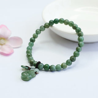 Buddha Gift Laughing Buddha Cyan Jade Healing Bracelet