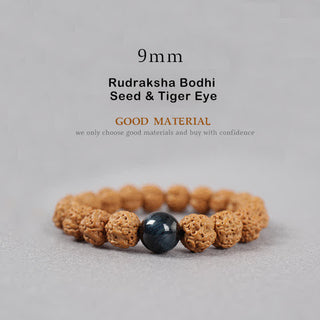 Buddha Gift Tibet Rudraksha Bodhi Seed Dzi Bead Amber Turquoise Wealth Bracelet