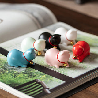 Buddha Gift Mini Small Cute Cat Tea Pet Ceramic Home Desk Figurine Decoration
