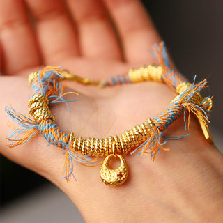 Buddha Gift Handmade Tibetan Lucky Fortune Multicolored Rope Braid Bracelet