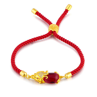 Buddha Gift Wealth Attractor Red Agate Pixiu Red String Bracelet