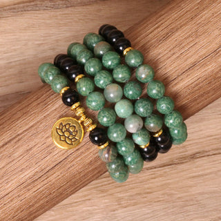 Buddha Gift 108 Beads Natural Agate Mala Healing Bracelet