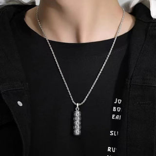 Buddha Gift Om Mani Padme Hum Swastika Twisted Chain Wisdom Necklace Pendant