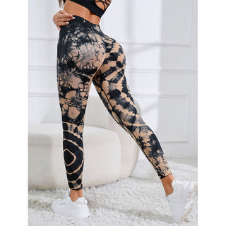 Buddha Gift Tie Dye Print Pants Sports Fitness Yoga High Waist Leggings Women's Yoga Pants