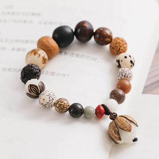 Buddha Gift Bodhi Seed Lotus Wisdom Peace Wrist Mala Bracelet