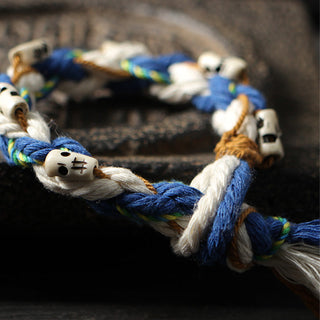 Buddha Gift Tibetan Zakiram Goddess of Wealth Bead Engraved Handmade Luck Bracelet