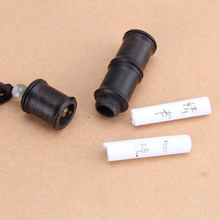 Buddha Gift Ebony Wood Bamboo Pattern Ghau Prayer Box Peace Necklace Pendant