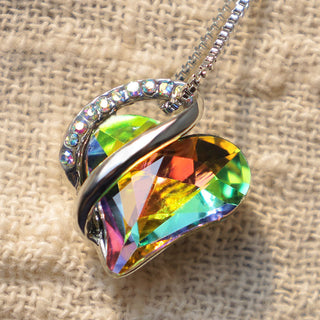 Buddha Gift Love Heart Birthstone Healing Energy Necklace Pendant