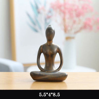 Buddha Gift Abstract Yoga Meditation Exercise Ceramics Spiritual Figurine Sculpture Decoration