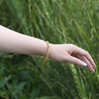Buddha Gift Cyan Jade Copper Auspicious Clouds Calm Healing Bracelet Bangle
