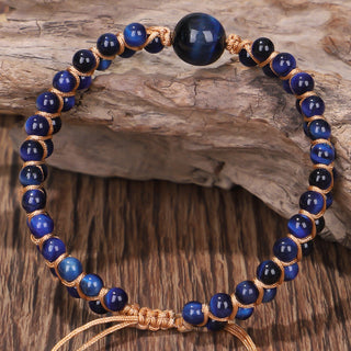 Buddha Gift Divine Blue Tiger Eye Stone Protection Bracelet