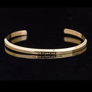 Buddha Gift Six True Words Engraving Titanium Steel Blessing Protection Bracelet