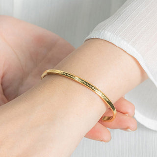 Buddha Gift Six True Words Engraving Titanium Steel Blessing Protection Bracelet