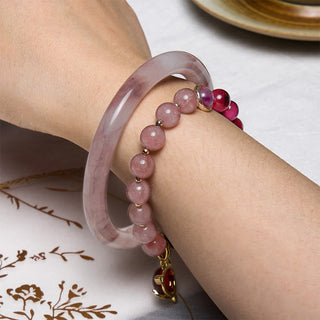 Buddha Gift Enhance Happiness and Joy Purple Bracelet Bangle Bundle