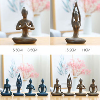 Buddha Gift Abstract Yoga Meditation Exercise Ceramics Spiritual Figurine Sculpture Decoration