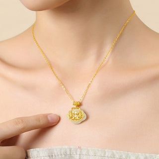 Buddha Gift 925 Sterling Silver Natural Hetian Jade Koi Fish Wealth Necklace Pendant