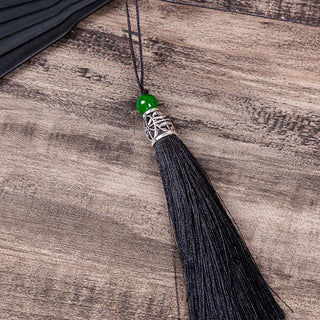 Buddha Gift Mountains Plum Blossom Lotus Magpie Bamboo Leaves Handheld Silk Bamboo Folding Fan 22.5cm