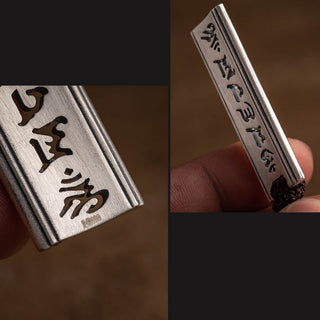 Buddha Gift 999 Sterling Silver Om Mani Padme Hum Engraved Lotus Wisdom Necklace Pendant