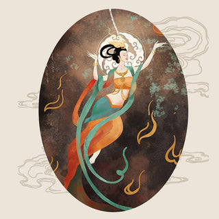 Buddha Gift Handmade Dunhuang Color Peach Blossom Pattern Braid String Bracelet