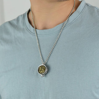 Buddha Gift Treasure Bowl Copper Coin Ingots Wealth Necklace Pendant