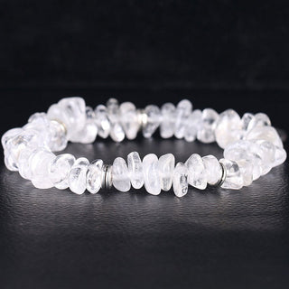 Buddha Gift Natural White Crystal Lotus Healing Bracelet
