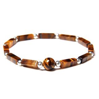 Buddha Gift Natural Crystal Amethyst Tiger Eye Spiritual Balance Bracelet