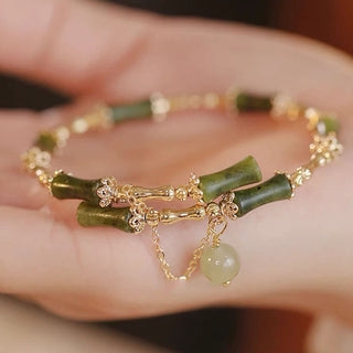 Buddha Gift Bamboo Jade Pattern Luck Bracelet Bangle