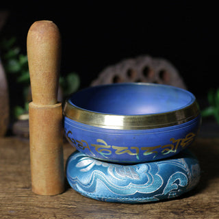 Buddha Gift Tibetan Sound Bowl Handcrafted for Relaxation Meditation Prayer Singing Bowl Set