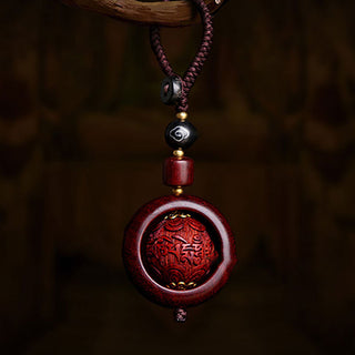 Buddha Gift Tibetan Small Leaf Red Sandalwood Ebony Luck Protection Rotation Decoration