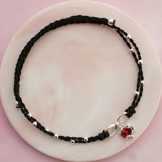 Buddha Gift Love Heart Infinity Symbol Braided String Anklet