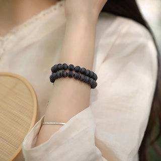 Buddha Gift Tibetan Double Layer Cypress Bodhi Lotus Healing Bracelet