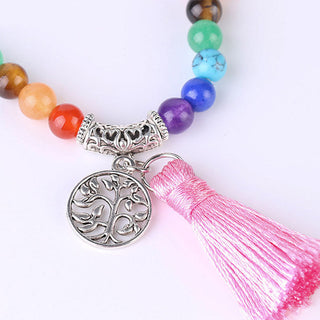 Buddha Gift 108 Mala Beads Rhodonite Blue Crystal Lazulite Healing Bracelet