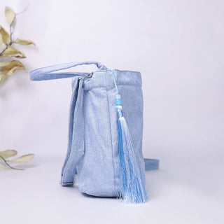 Buddha Gift Embroidery Wisteria Plum Lotus Cherry Blossom Cotton Linen Canvas Tote Crossbody Bag Shoulder Bag Handbag